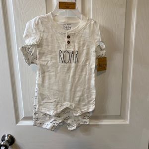 ROAR & Dinosaur One piece snap bodysuits